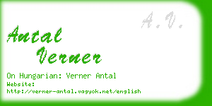 antal verner business card